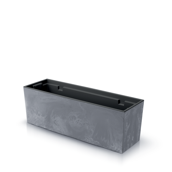 Балконний ящик Urbi Case Beton Effect 60см із вкладишем Маренго