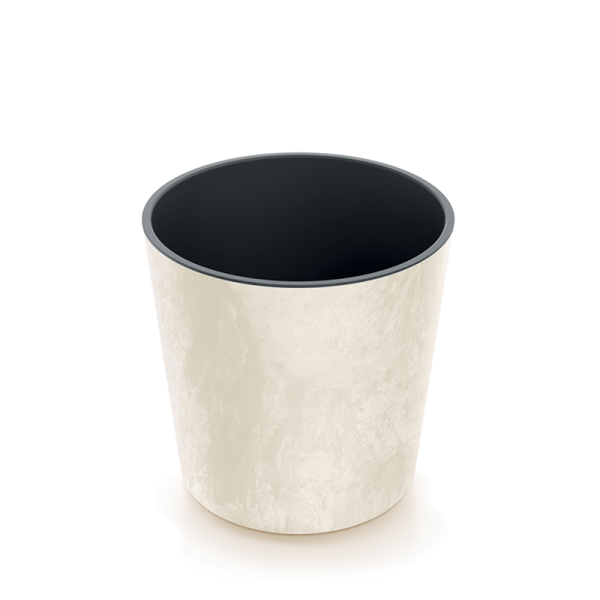 Горщик для квітів Prosperplast Urbi Round Beton Effect 30 см. Крем мармуровий
