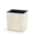 Горшок для цветов Prosprerplast Urbi Square Low Beton Effect 24 см. Крем мраморный