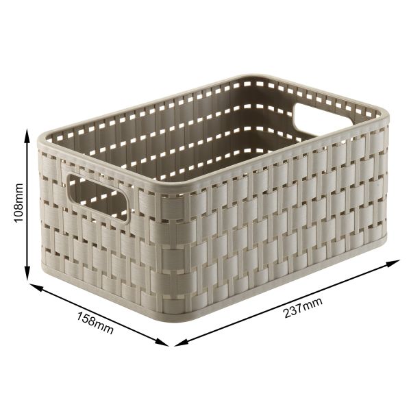 Ящик для хранения Rotho COUNTRY A6, 4л Капучино